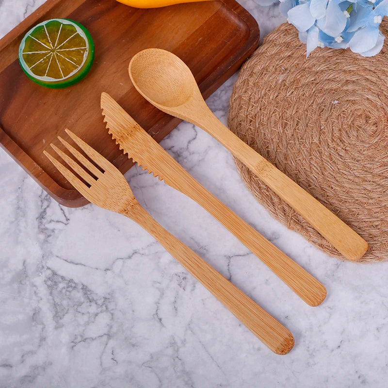 Bamboo Travel Cutlery Set